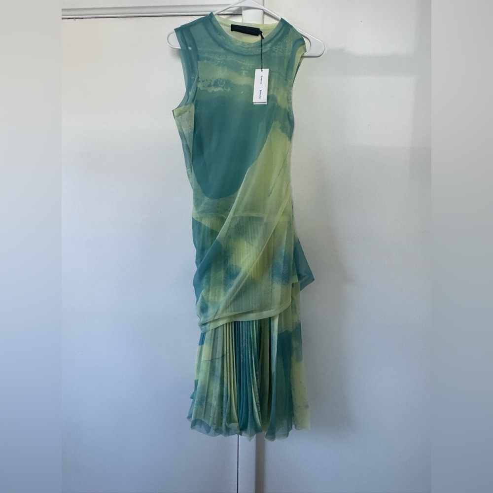 PROENZA SCHOULER Layered printed chiffon dress NWT - Picture 8 of 12
